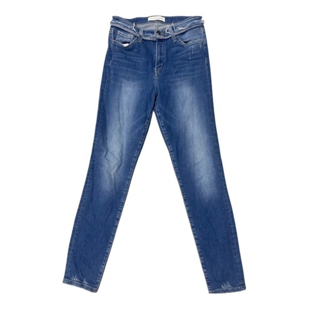 Flying Monkey Los‎ Angeles Deconstructed Waist Skinny Jeans Medium Wash Size 27